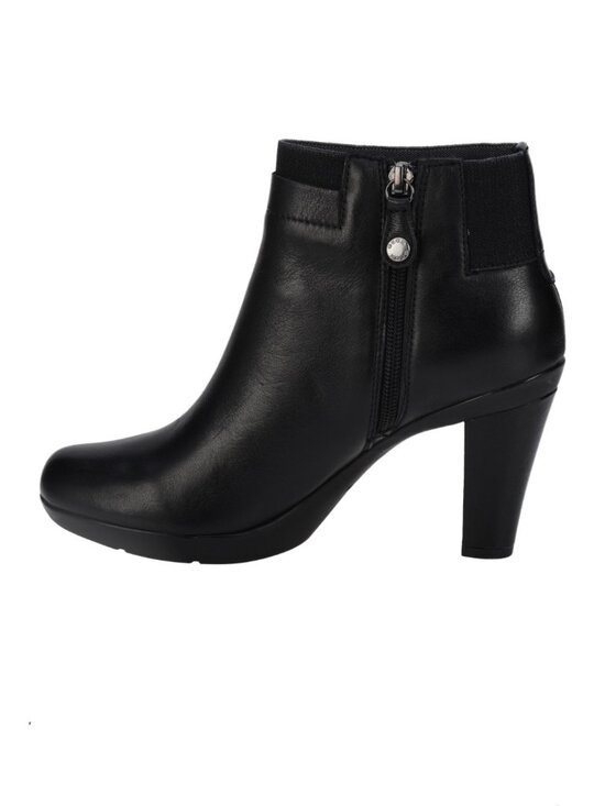 Geox Shoes - Geox Respira Black Leather Women's Ankle Booties